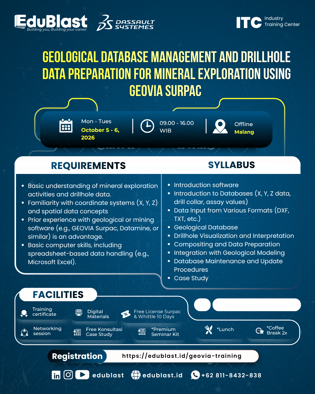 GEOLOGICAL DATABASE MANAGEMENT AND DRILLHOLE DATA PREPARATION FOR MINERAL EXPLORATION USING GEOVIA SURPAC