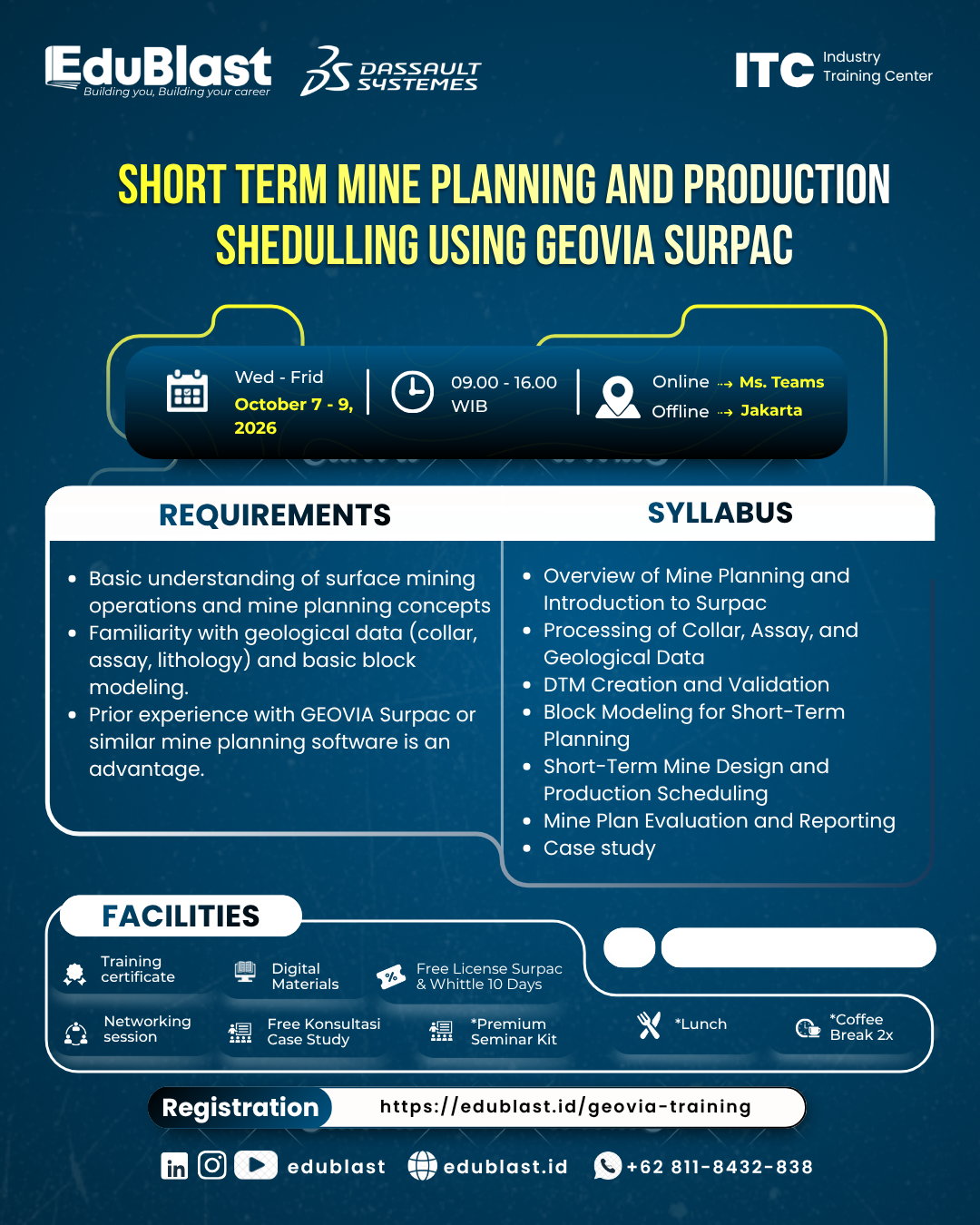 SHORT TERM MINE PLANNING AND PRODUCTION SHEDULLING USING GEOVIA SURPAC