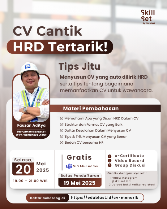 Poster CV Cantik HRD Tertarik