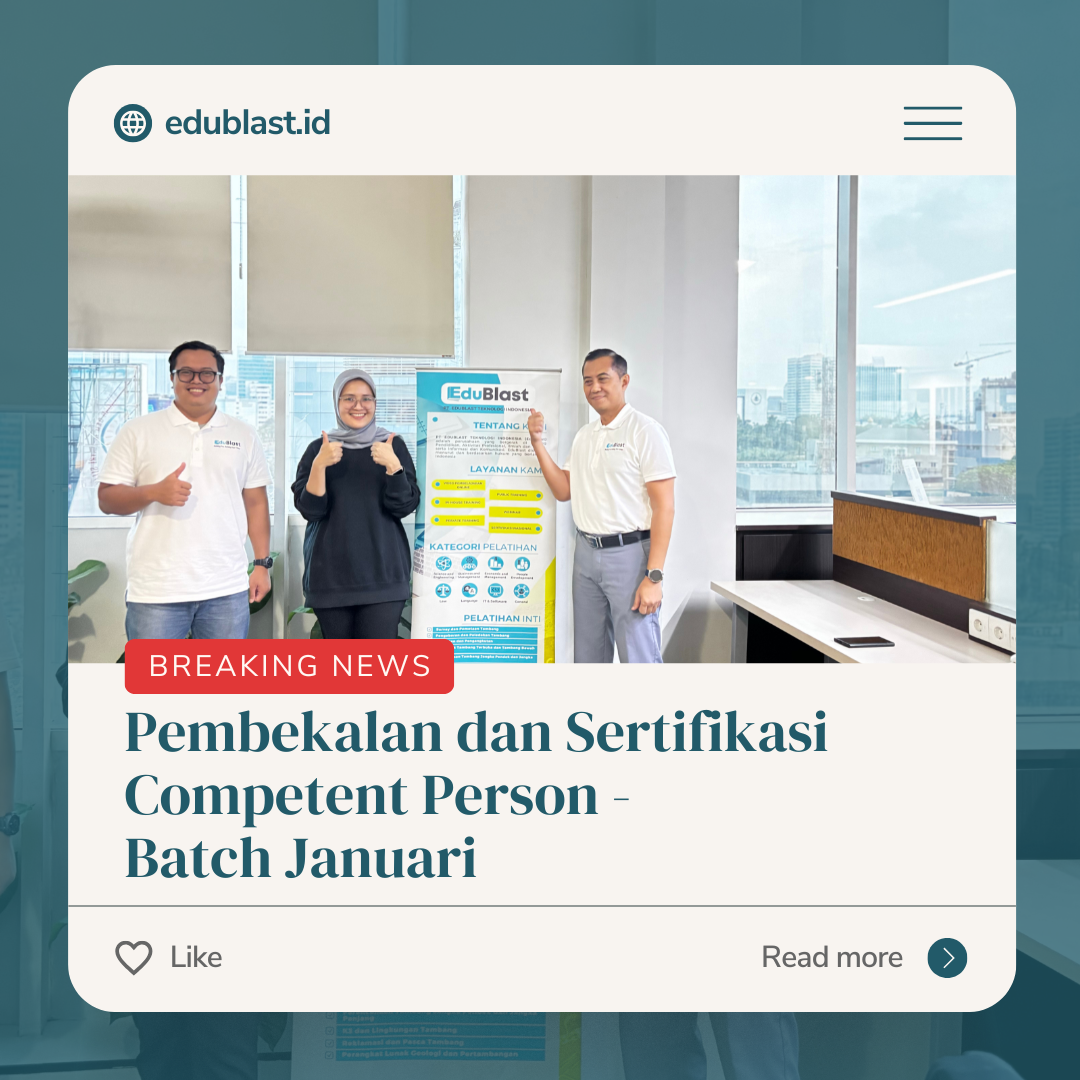 Pembekalan dan Sertifikasi Competent Person
