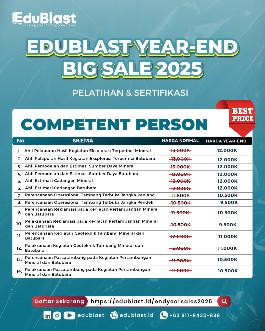 diskon sertifikasi bnsp Competent Person