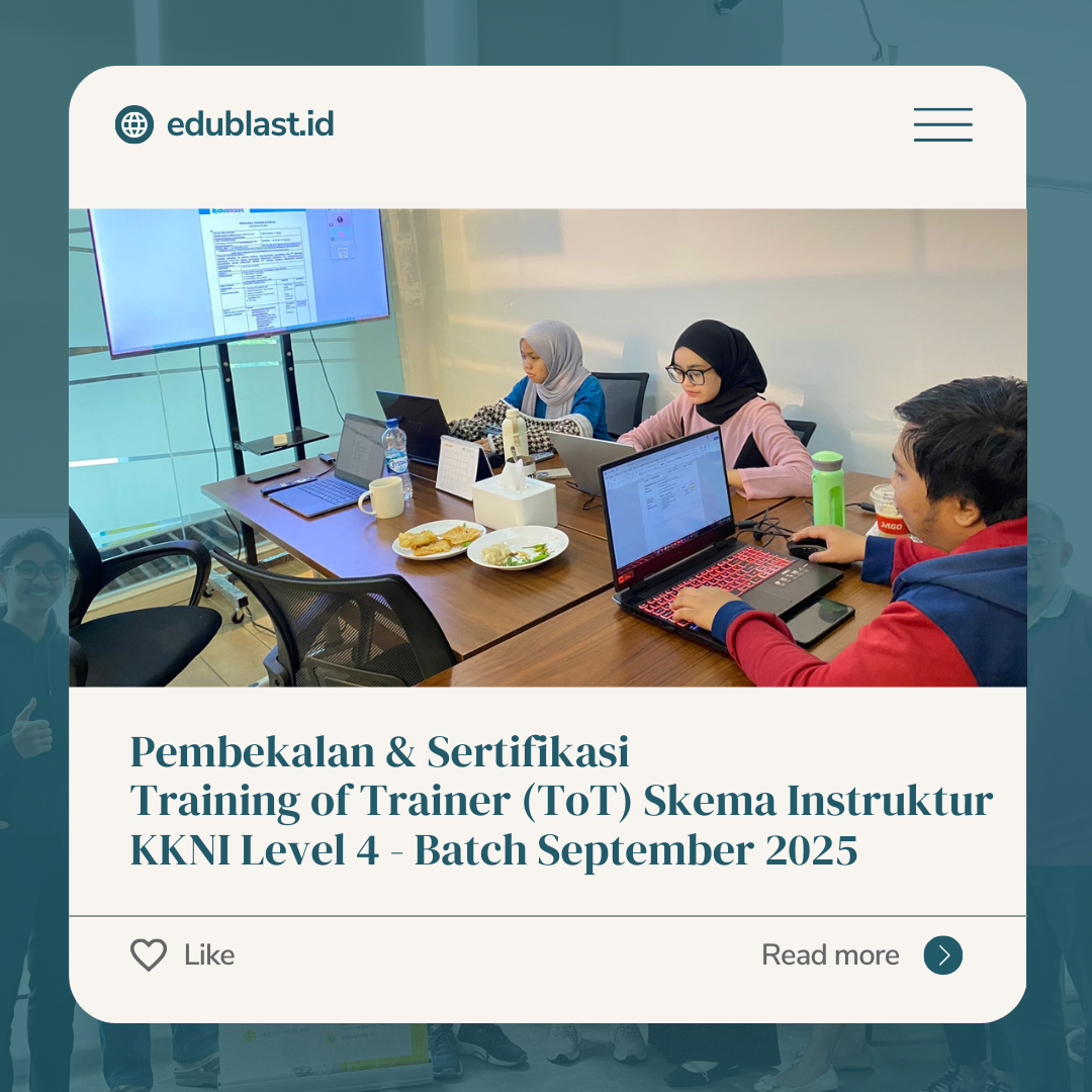 Pembekalan dan Sertifikasi - Training of Trainer (ToT) Skema Instruktur KKNI Level 4 – September 2025