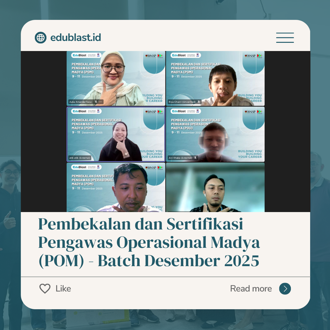 Pembekalan dan Sertifikasi – Pengawas Operasional Madya (POM) Desember 2025