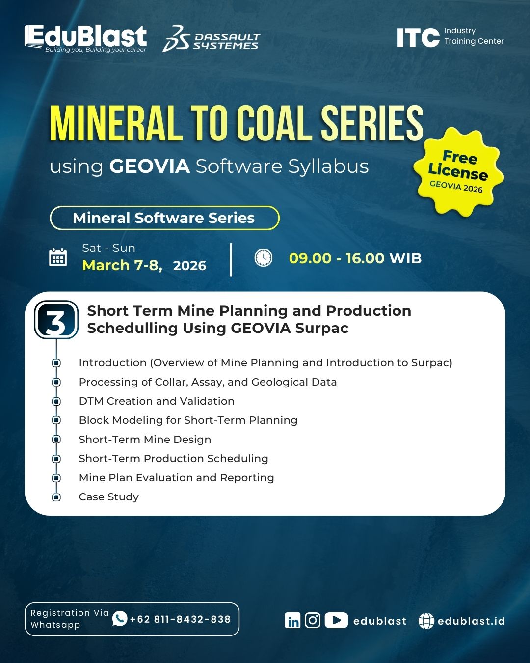 Short Term Mine Planning and Production Schedulling Using GEOVIA Surpac