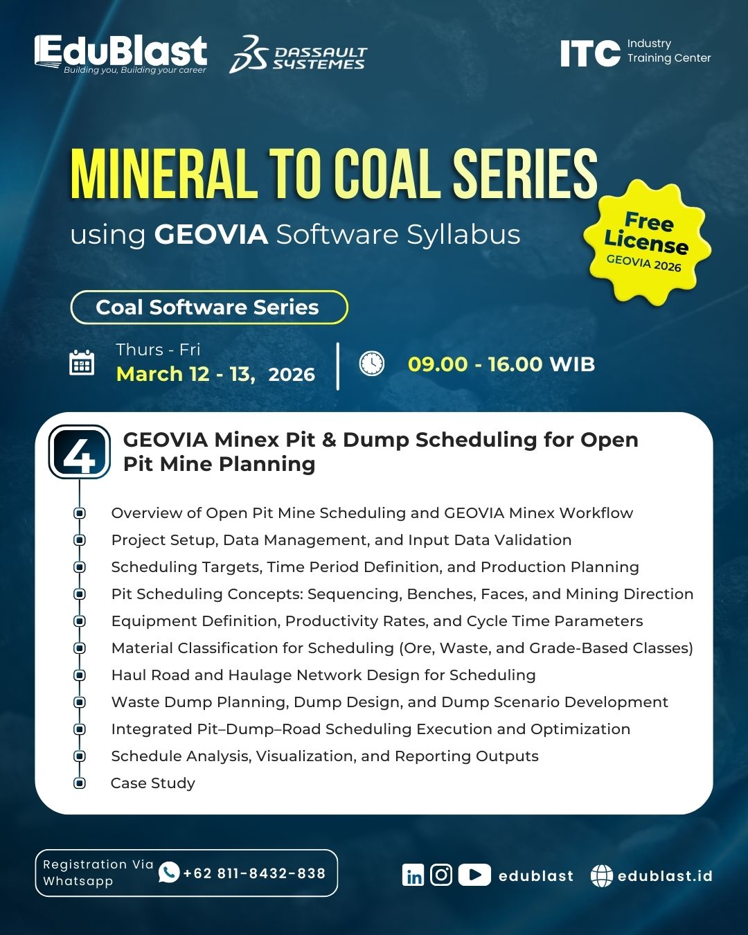 GEOVIA Minex Pit and Dump Scheduling for Open Pit Mine Planning