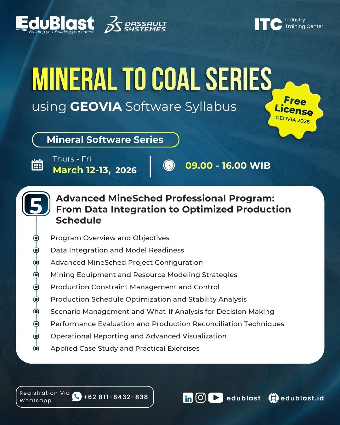 Advanced MineSched Professional Program: From Data Integration to Optimized Production Schedule