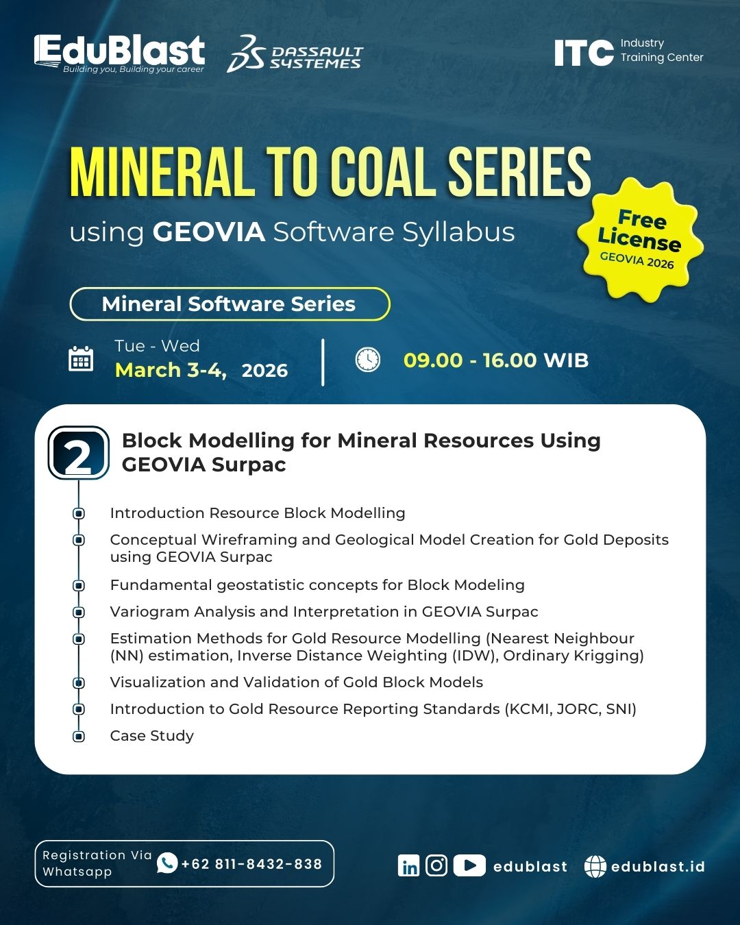 Block Modelling for Mineral Resources Using GEOVIA Surpac
