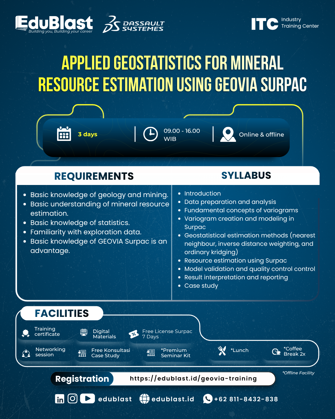 Applied Geostatistics for Mineral Resource Estimation Using GEOVIA Surpac