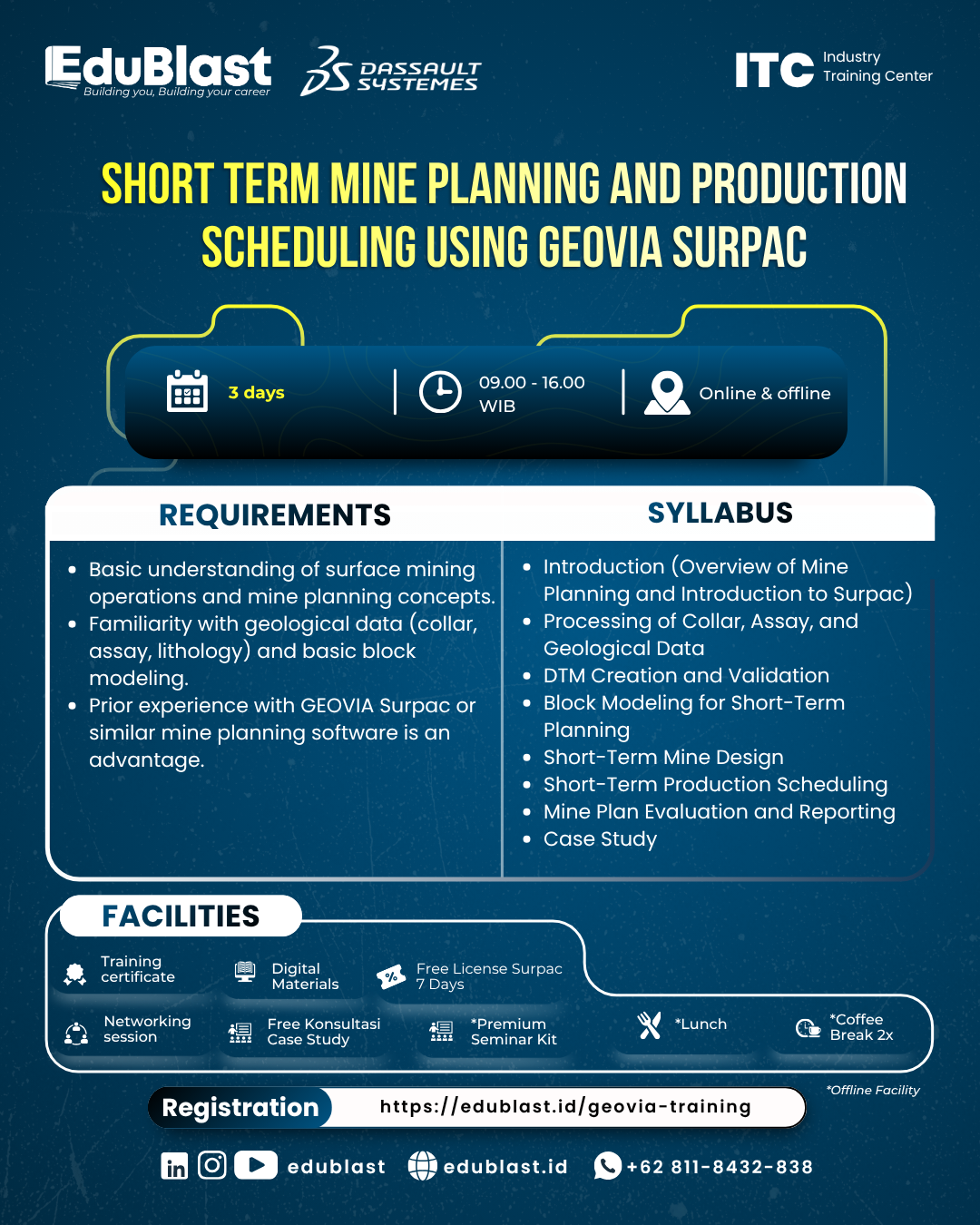 Short Term Mine Planning and Production Schedulling Using GEOVIA Surpac