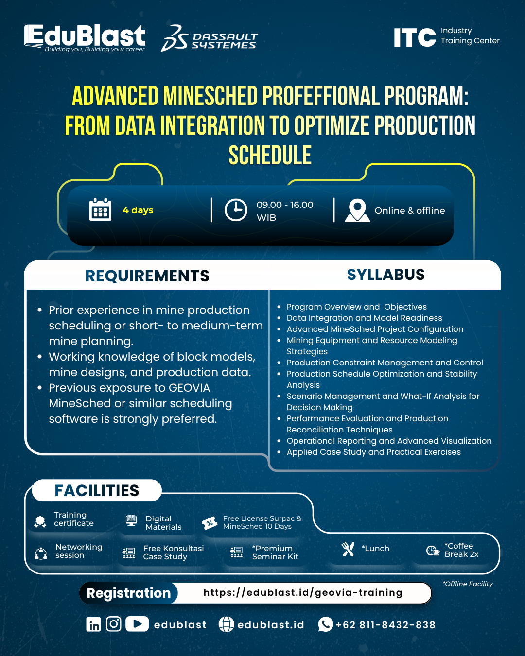 Advanced MineSched Professional Program: From Data Integration to Optimized Production Schedule