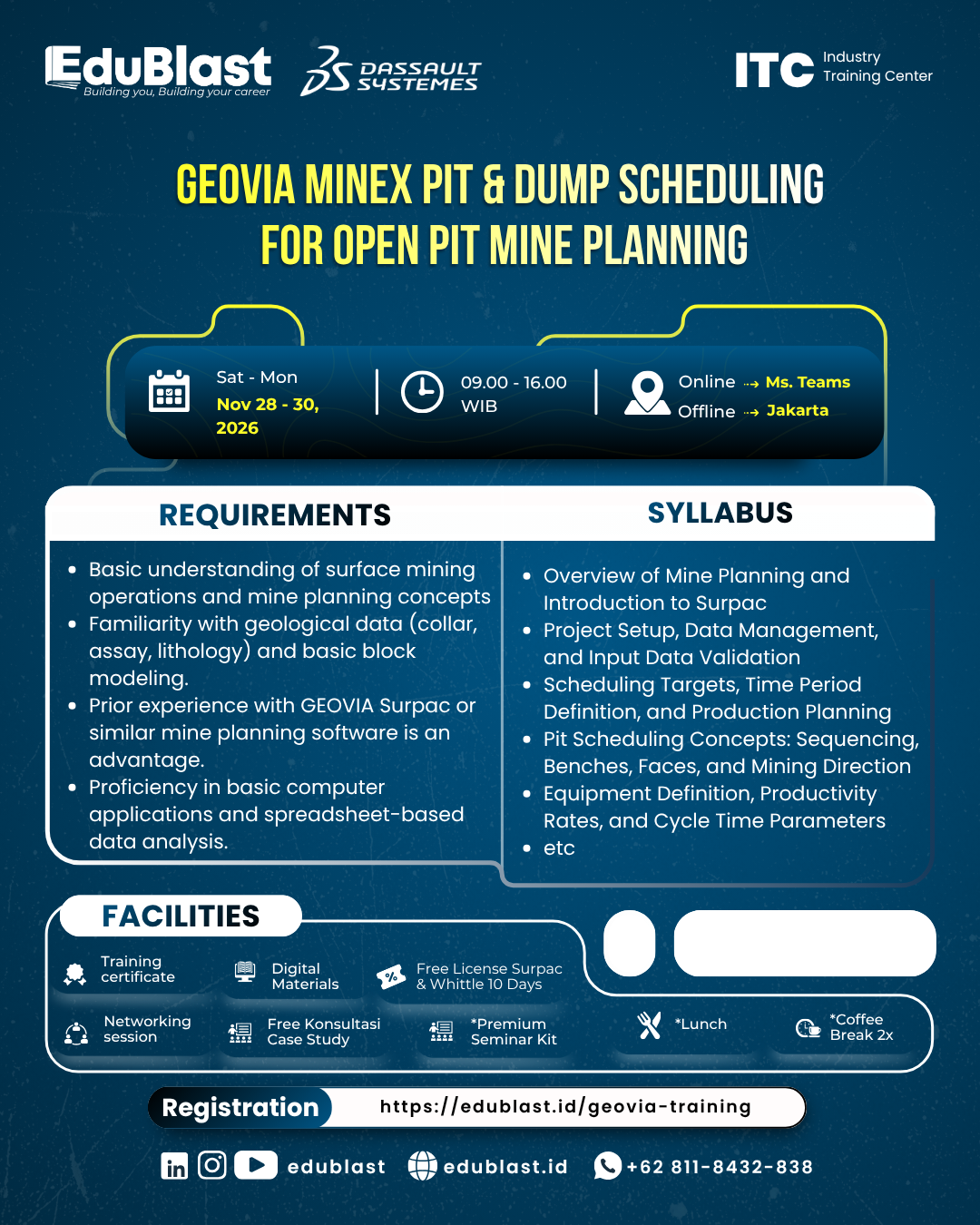 GEOVIA Minex Pit and Dump Scheduling for Open Pit Mine Planning
