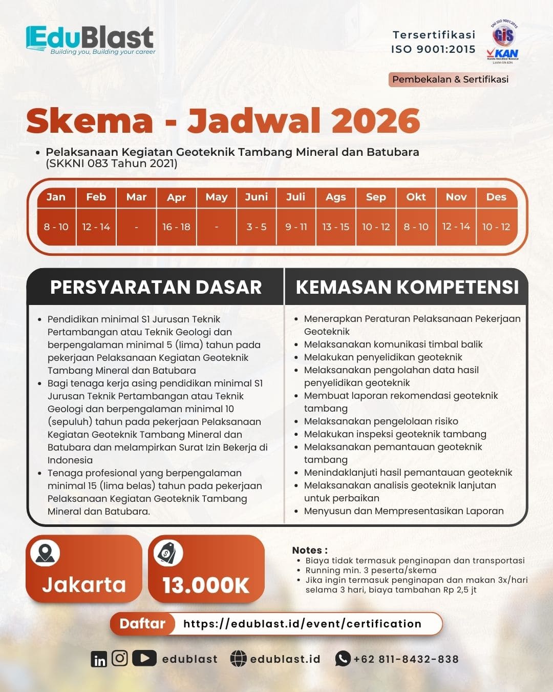 Pembekalan Pelaksanaan Kegiatan Geoteknik Tambang Mineral dan Batubara