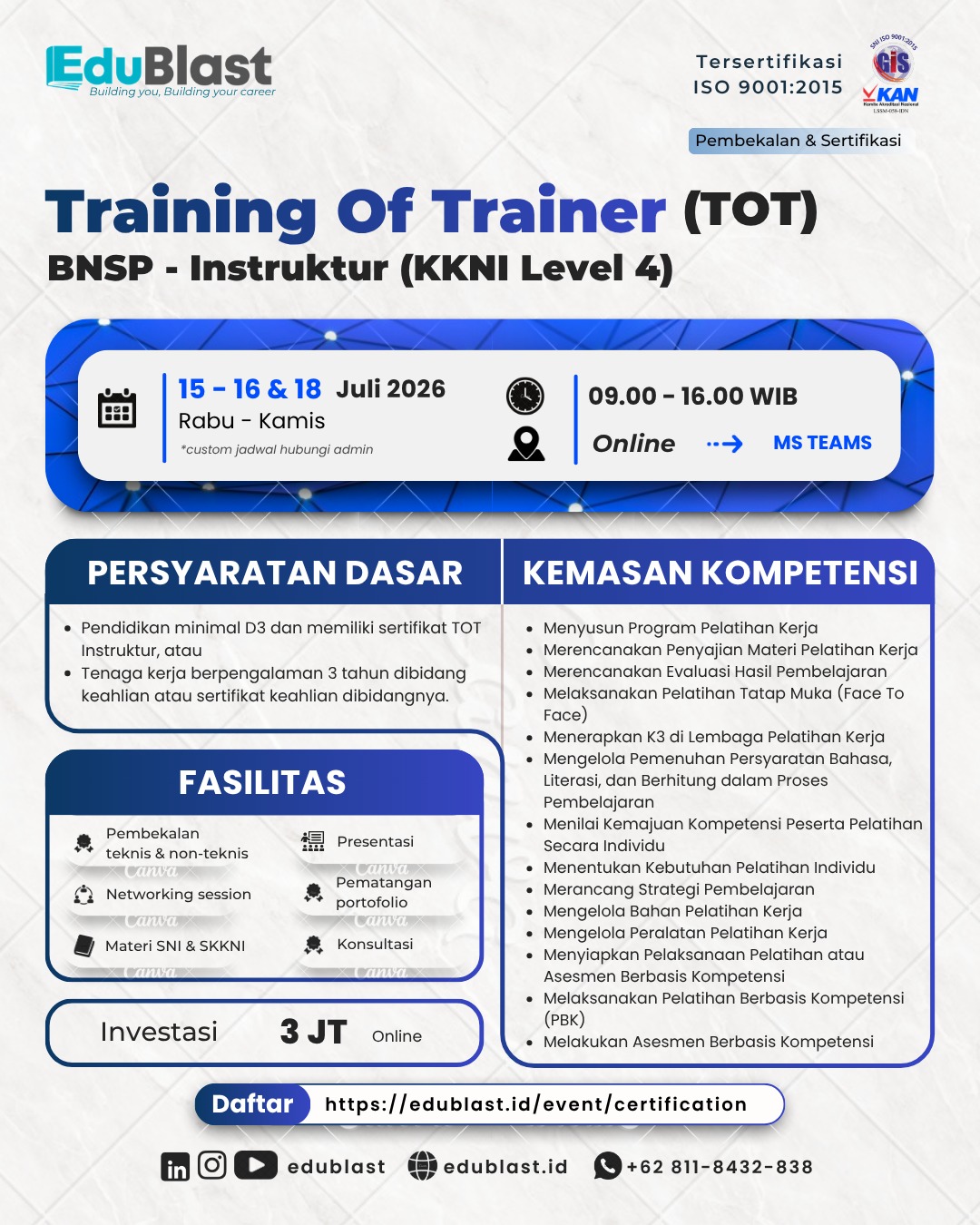 Training of Trainer KKNI Instruktur KKNI Level 4