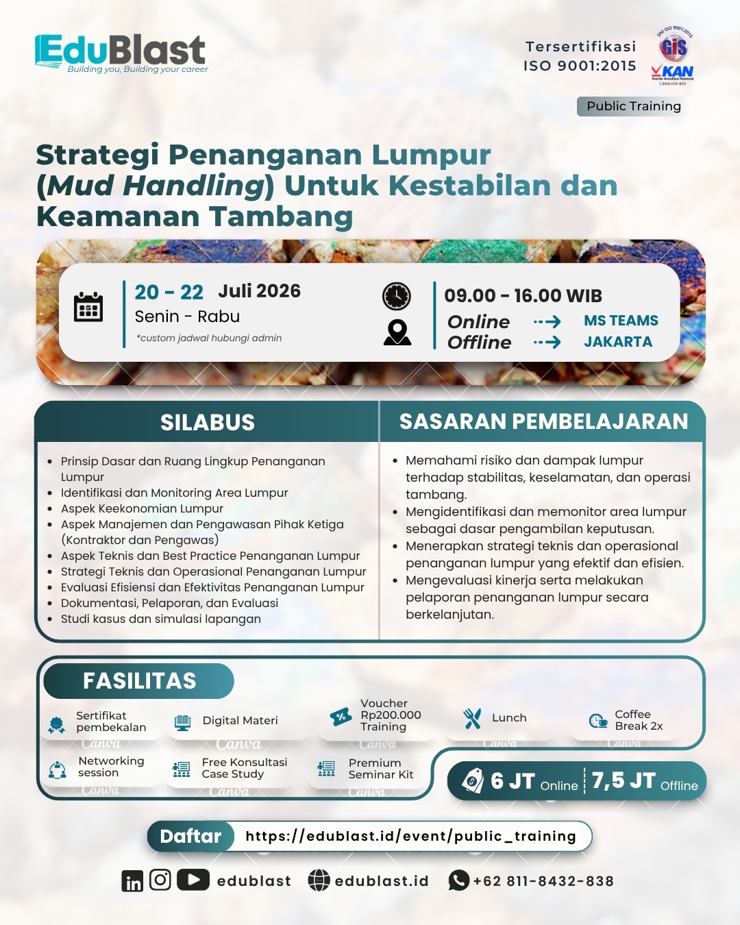 Strategi Penanganan Lumpur (MUD HANDLING) Untuk Kestabilan dan Keamanan Tambang