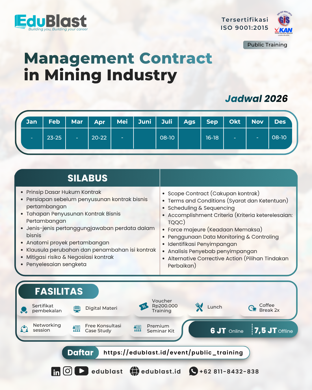 Management Contract Mining Industry
