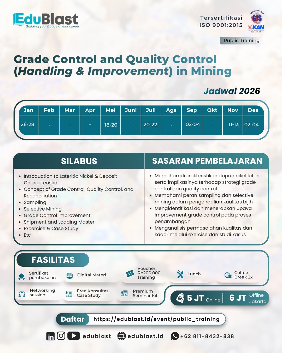 Grade Control and Quality Control (Handling & Improvement) in Mining